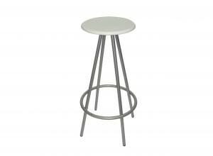 Bar Stool White Plastic B