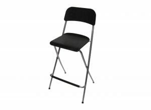 Folding Stool Black Timber