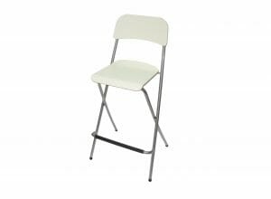 Folding Stool White Timber