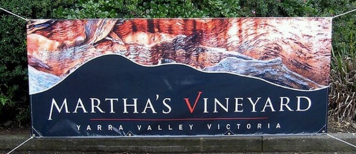 Large format signage winery