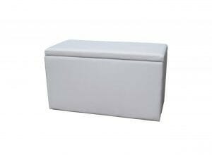 Long Ottoman White Leather