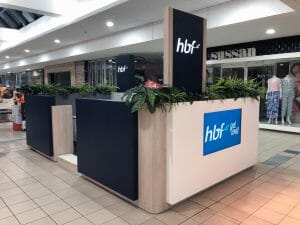 Retail Fit Out - Pop Up Shop HBF Health Services Design & Construct Halo Lit Sign 07