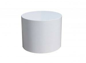 Round Ottoman White