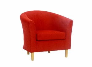Tub Chair Red Fabric