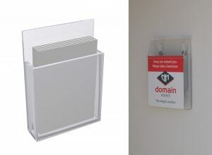 Wall Mounted Clear Brochure Holder