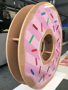 side view of Fabrication-Promotional Large Donut Photo-Booth