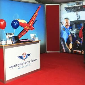 Exhibitions stand of Flying Doctors service, Perth